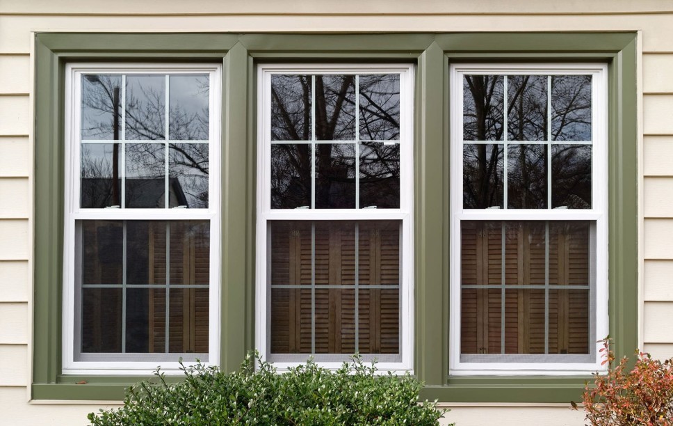 Vinyl windows in modern Irving home
