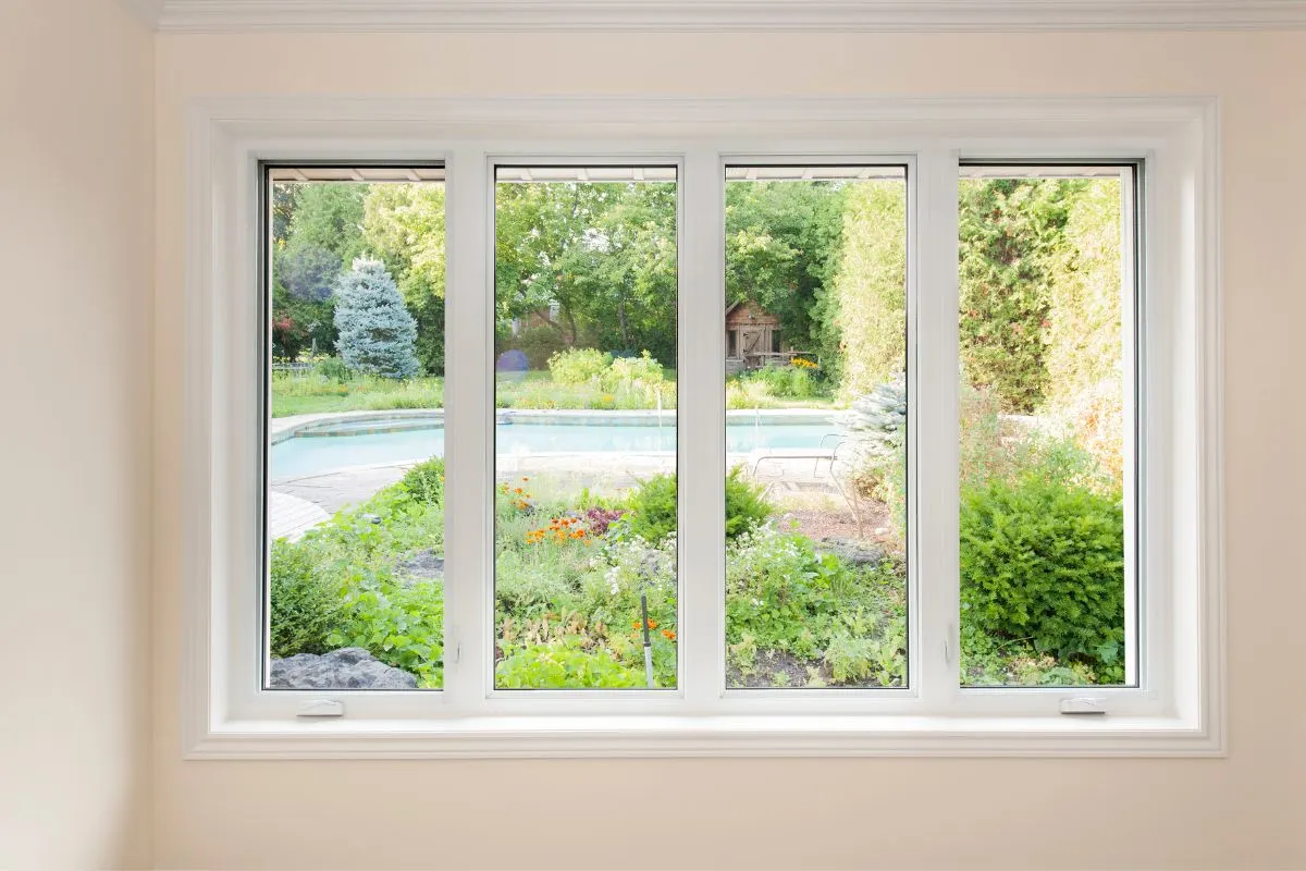 Casement window open in Irving home